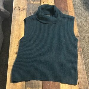 Teal turtleneck sweater vest